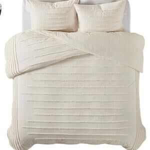 Urban Habitat NWT Mercer 3 Piece Cotton Chenille Duvet Cover Set Full/Queen